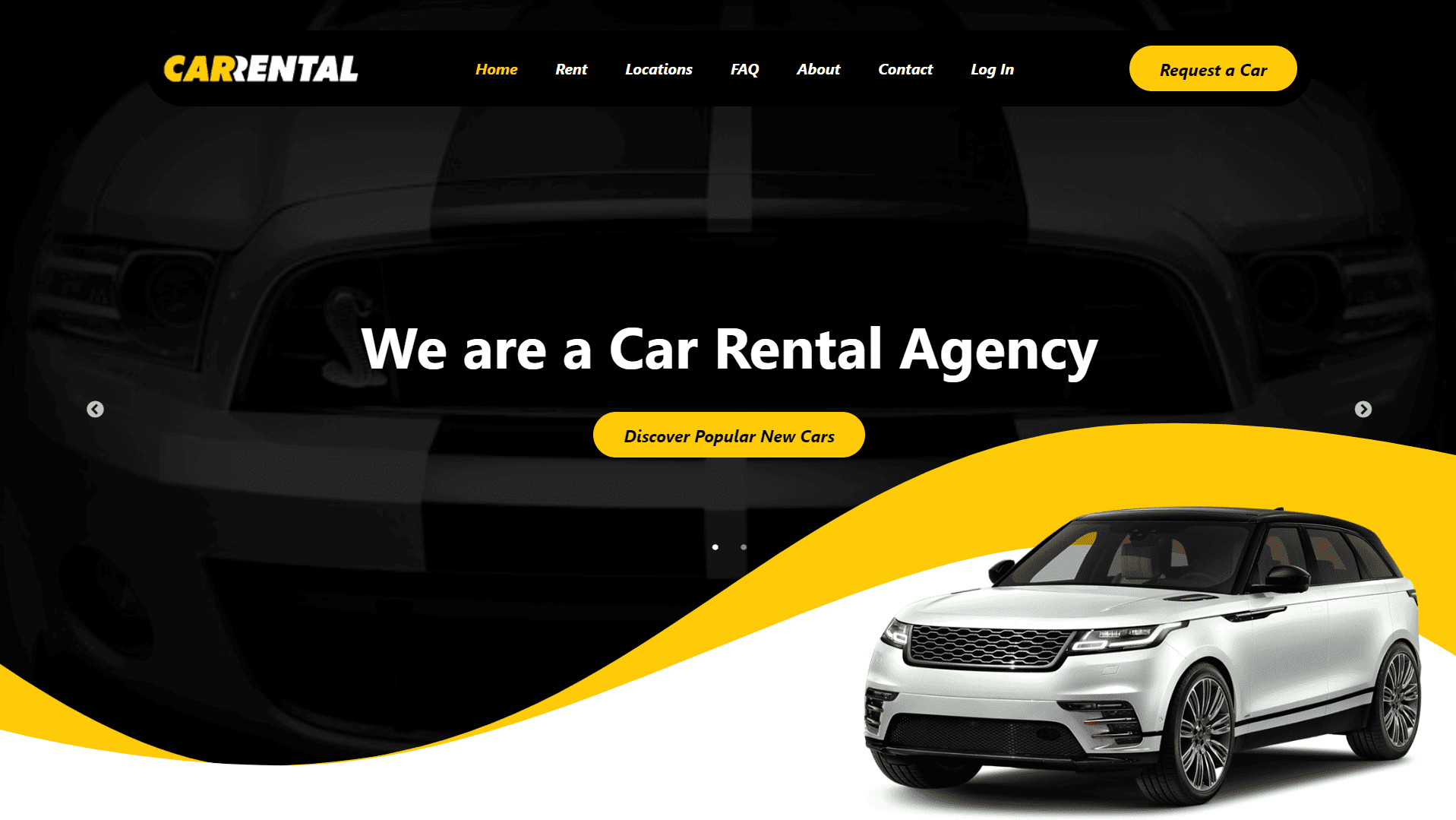 car rental screenshot